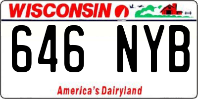 WI license plate 646NYB