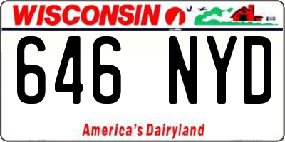 WI license plate 646NYD