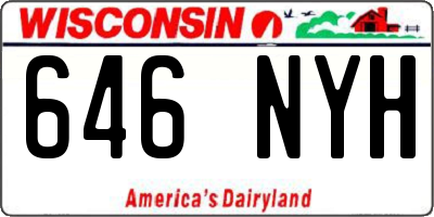 WI license plate 646NYH
