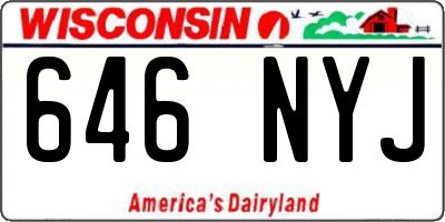 WI license plate 646NYJ