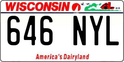 WI license plate 646NYL