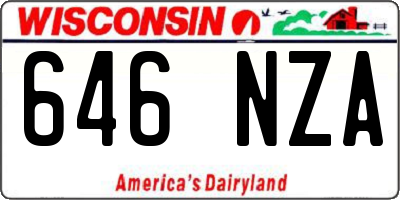 WI license plate 646NZA