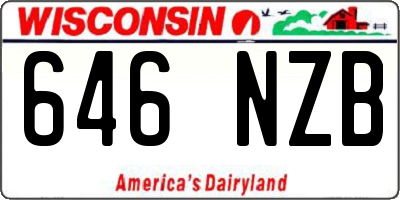 WI license plate 646NZB