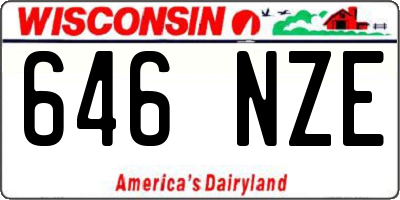 WI license plate 646NZE