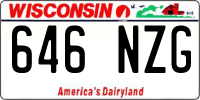 WI license plate 646NZG