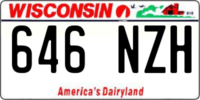 WI license plate 646NZH