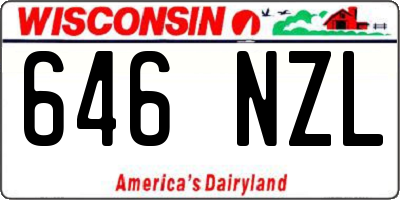 WI license plate 646NZL