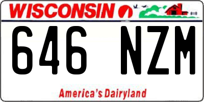 WI license plate 646NZM