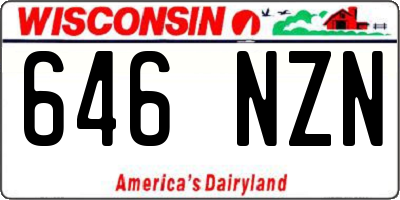WI license plate 646NZN