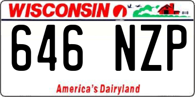 WI license plate 646NZP