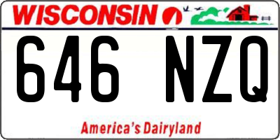 WI license plate 646NZQ