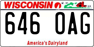 WI license plate 646OAG