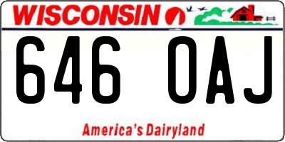 WI license plate 646OAJ