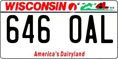 WI license plate 646OAL
