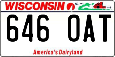 WI license plate 646OAT