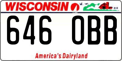 WI license plate 646OBB