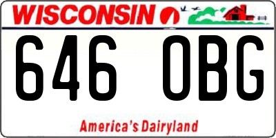 WI license plate 646OBG