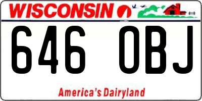 WI license plate 646OBJ