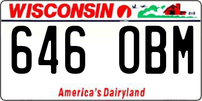 WI license plate 646OBM