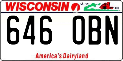 WI license plate 646OBN