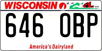 WI license plate 646OBP