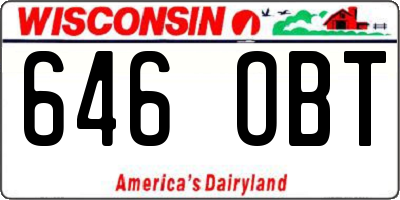 WI license plate 646OBT