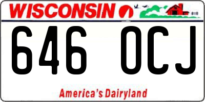 WI license plate 646OCJ