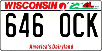 WI license plate 646OCK
