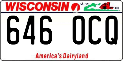 WI license plate 646OCQ