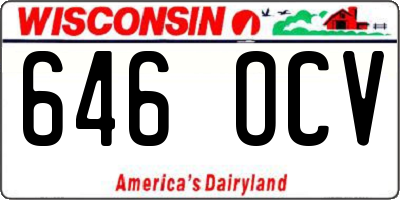 WI license plate 646OCV