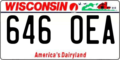 WI license plate 646OEA