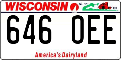 WI license plate 646OEE
