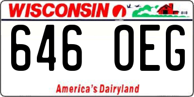 WI license plate 646OEG