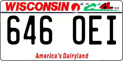WI license plate 646OEI