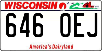 WI license plate 646OEJ