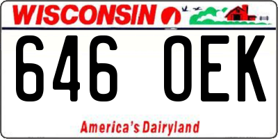 WI license plate 646OEK