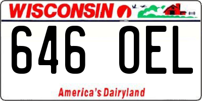 WI license plate 646OEL
