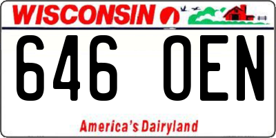 WI license plate 646OEN