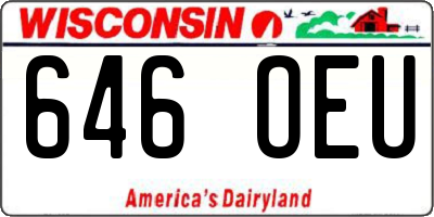 WI license plate 646OEU