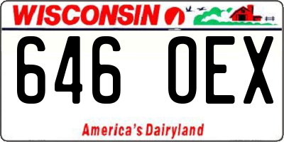 WI license plate 646OEX
