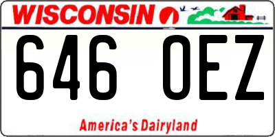 WI license plate 646OEZ