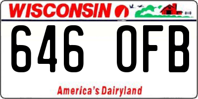 WI license plate 646OFB