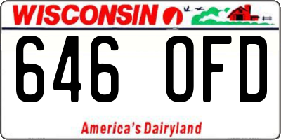 WI license plate 646OFD