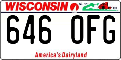 WI license plate 646OFG