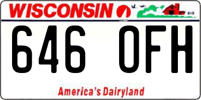 WI license plate 646OFH