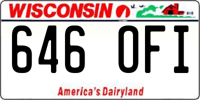 WI license plate 646OFI