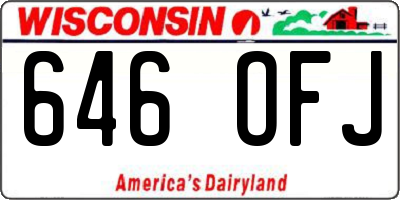 WI license plate 646OFJ