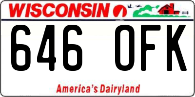 WI license plate 646OFK