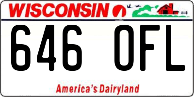 WI license plate 646OFL