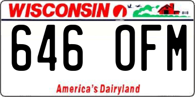 WI license plate 646OFM